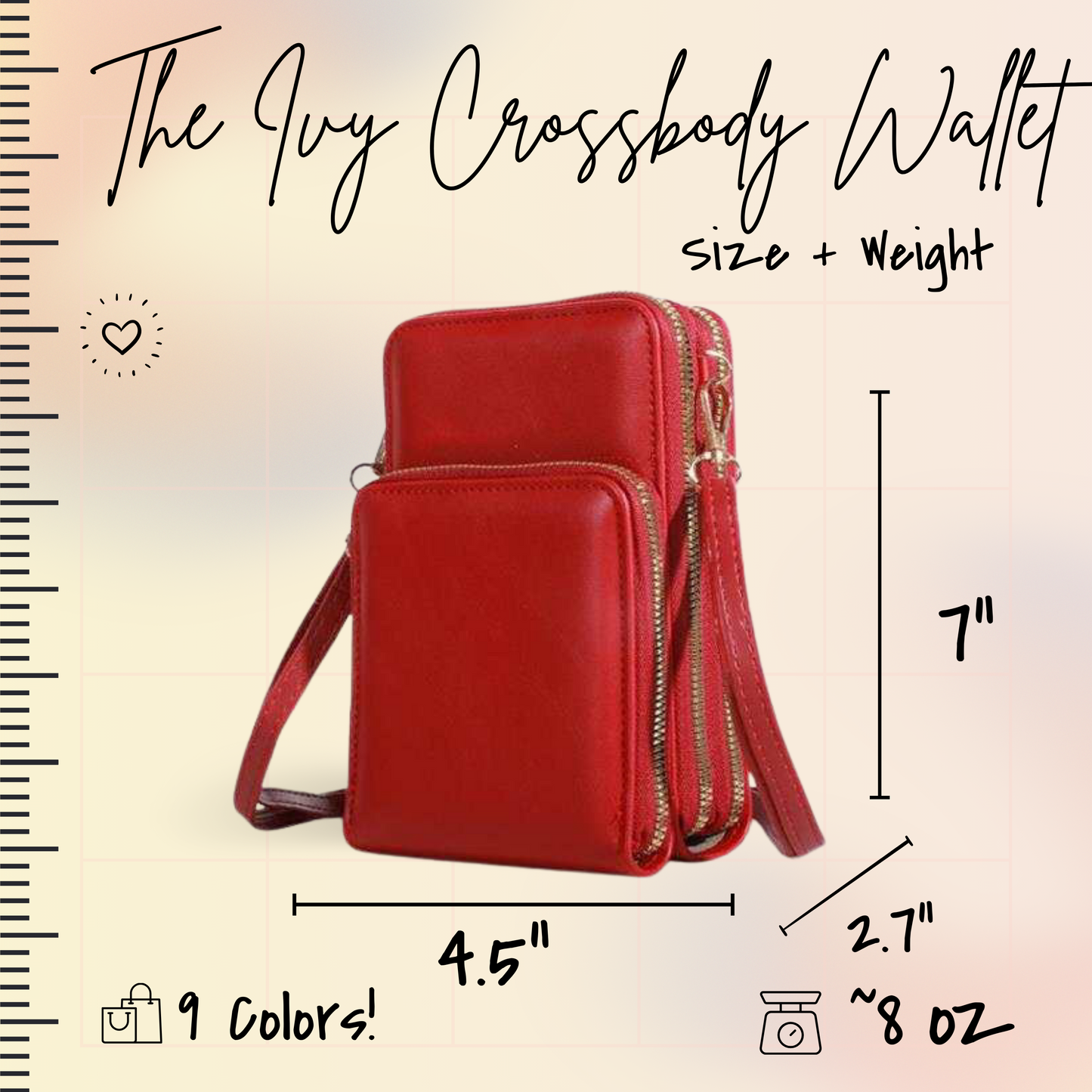 Ivy Crossbody Wallet + Purse - Sky Blue