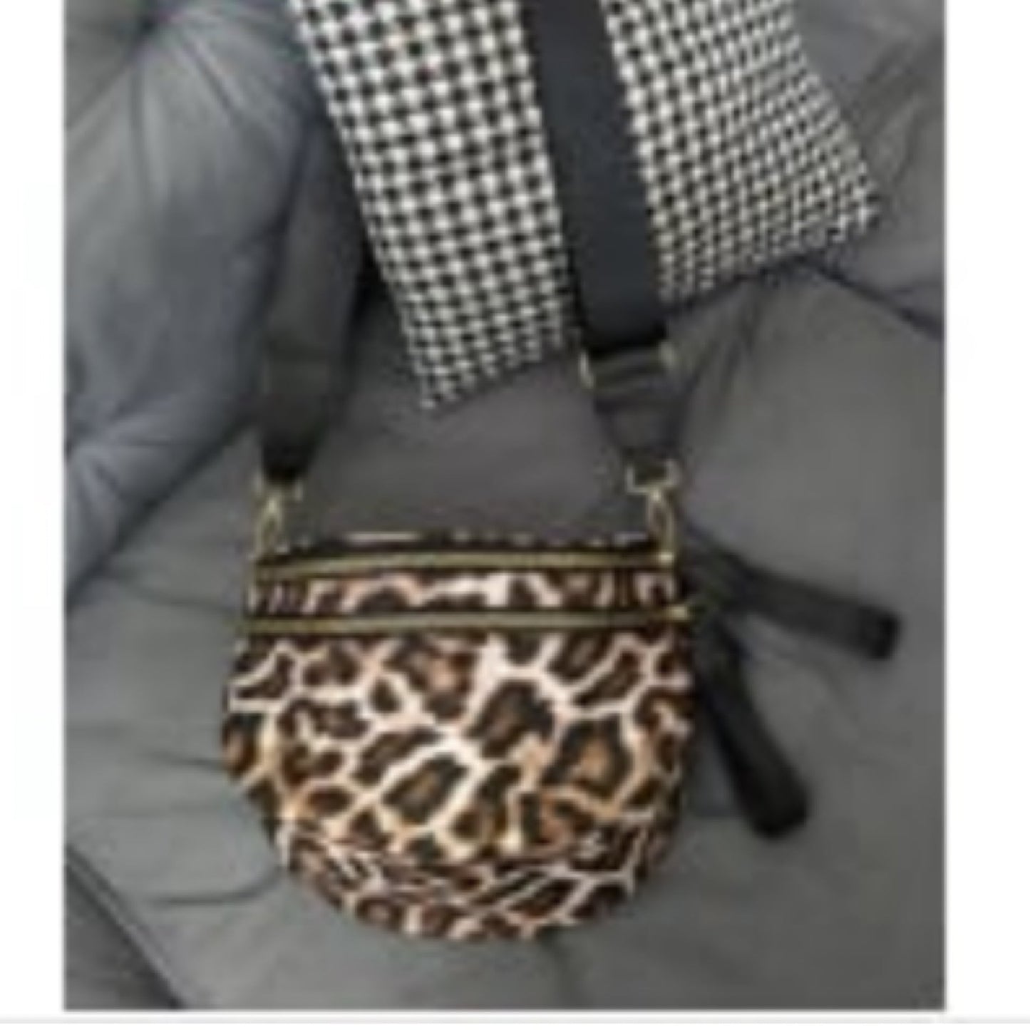 The Roni Nylon Crossbody - Larger Animal Print - PREORDER
