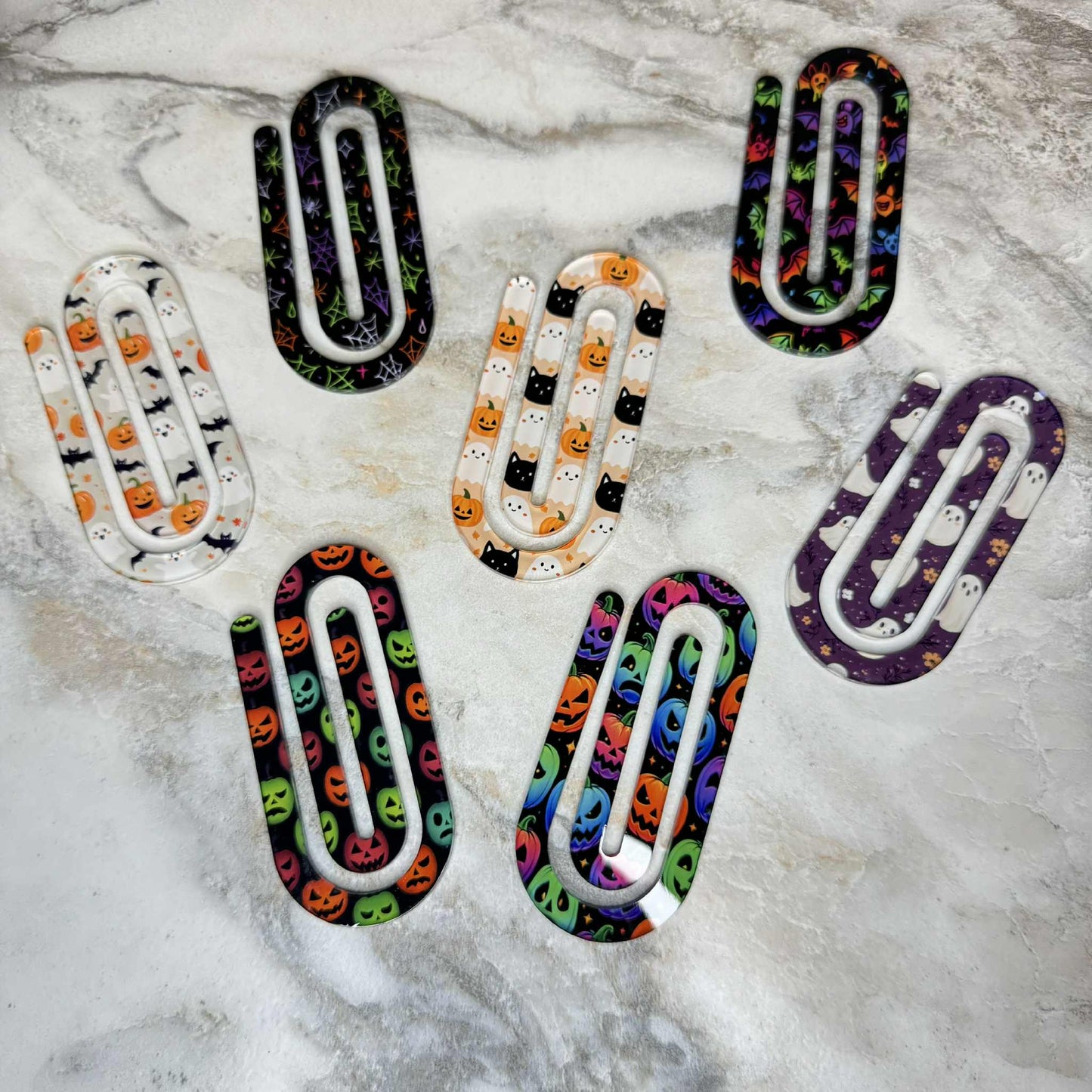 Jumbo Paperclip - Rainbow Bat Halloween
