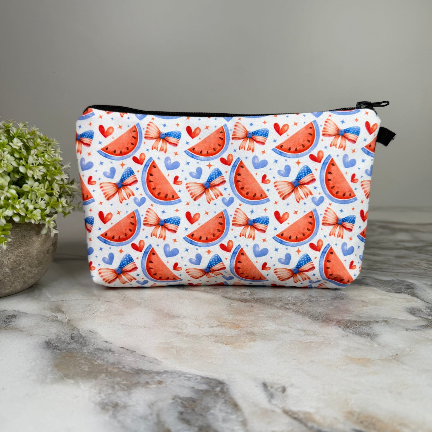 Pouch - America, Bow Watermelon