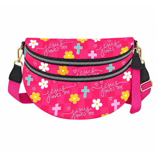 The Roni Nylon Crossbody - Religious Jesus Loves Me