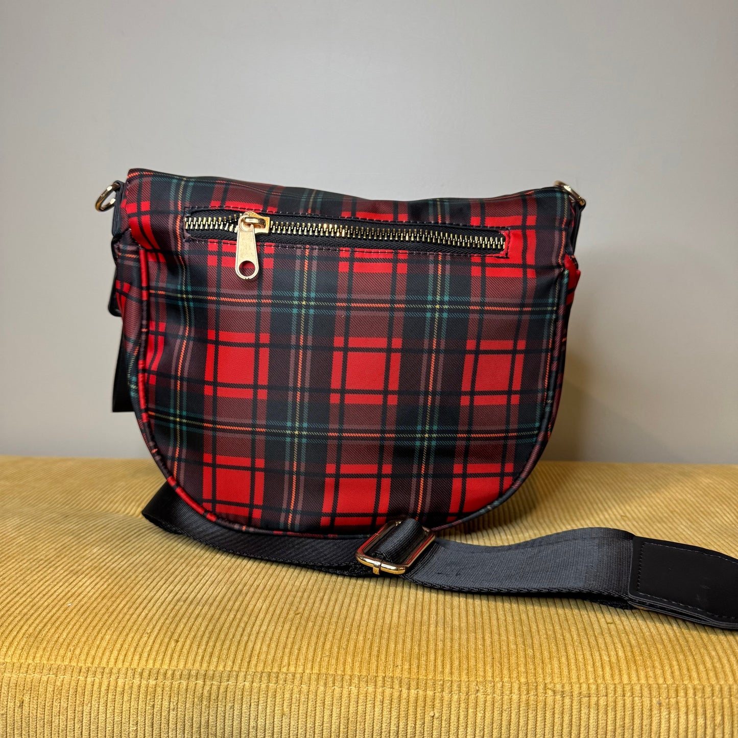 Roni - Nylon Crossbody - Red Plaid - PREORDER