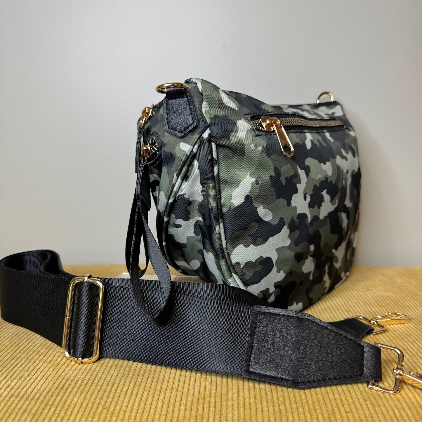 Roni - Nylon Crossbody - Green Camo - PREORDER