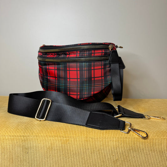 Roni - Nylon Crossbody - Red Plaid - PREORDER