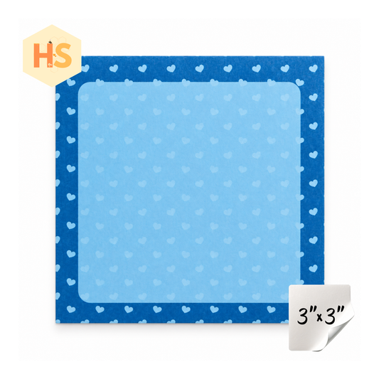 The Sticky Note Collection - Blue Hearts
