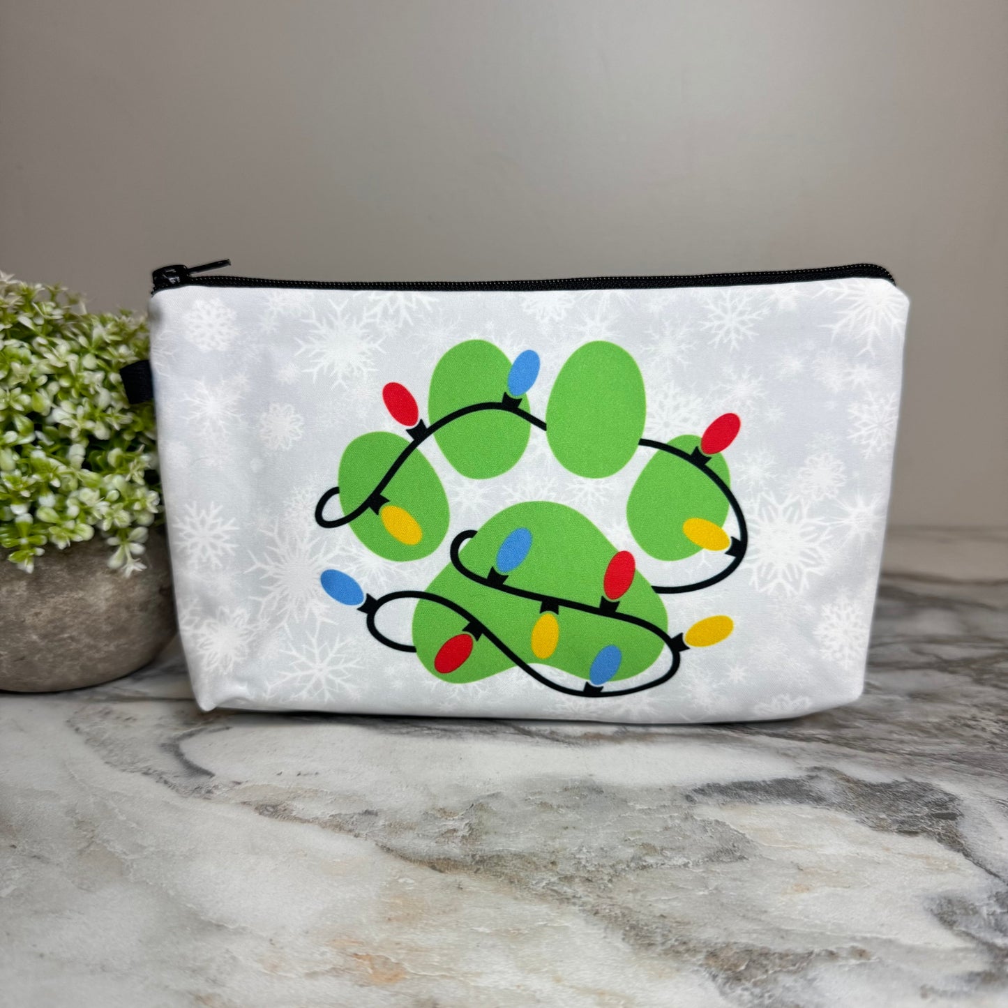Pouch - Holiday Christmas - Paw & Lights