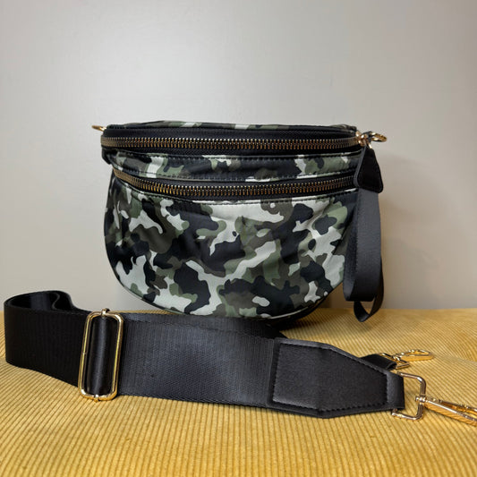 Roni - Nylon Crossbody - Green Camo - PREORDER