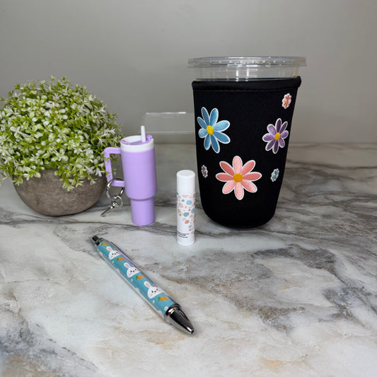 Bundled Set - Floral Patches Black