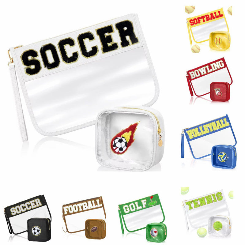 Sports Clear Zip Pouch 2 Pack - PREORDER