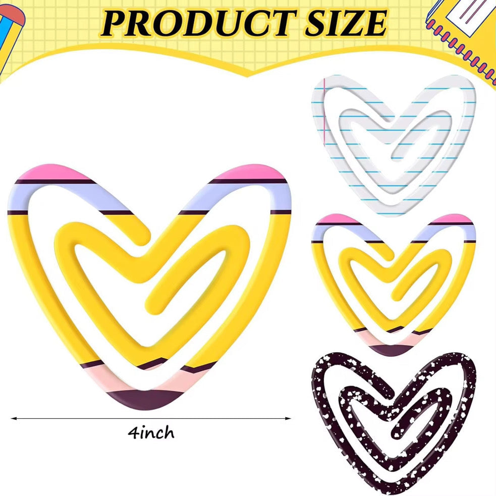 Jumbo Paperclip - Heart Composition Notebook