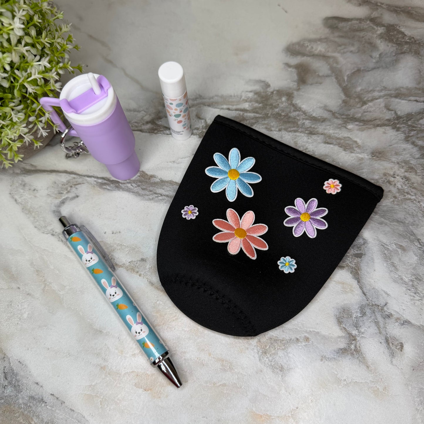 Bundled Set - Floral Patches Black