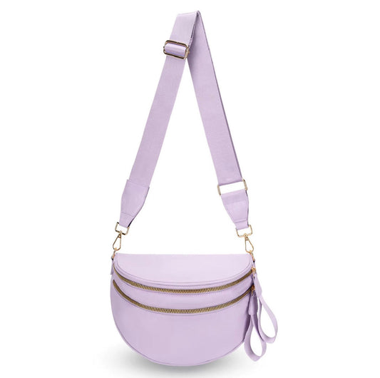 The Roni Nylon Crossbody - Solid Light Purple - PREORDER