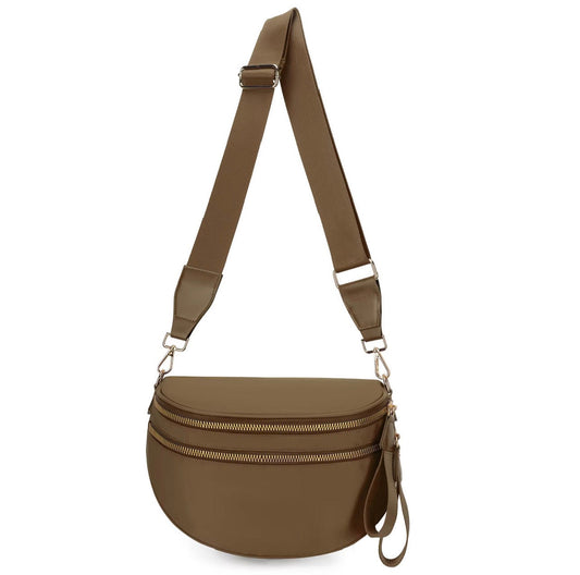 The Roni Nylon Crossbody - Solid Chocolate Brown - PREORDER